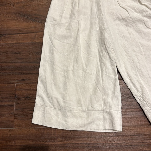 Greylin Strapless Jumpsuit, lined, side zipper in Linen/cotton blend in EUC - Picture 2 of 13